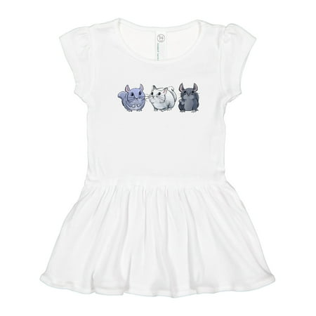 

Inktastic Three Cute Chinchillas Gift Toddler Girl Dress