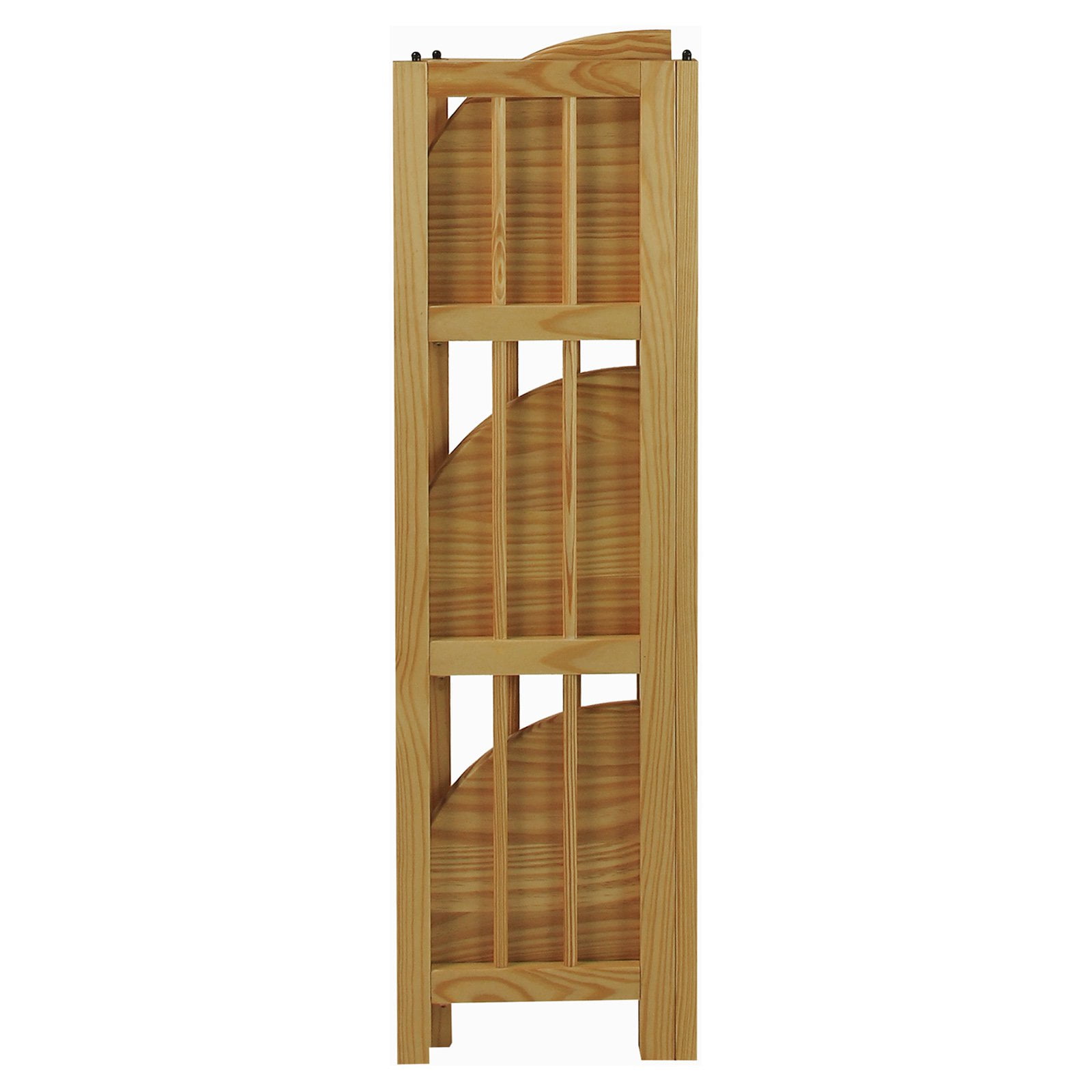 4 Shelf Corner Folding Bookcase Natural Walmart