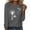 Gray, variant on MaFYtyTPR Fashionable Women's Printed Round Neck Pullover Long Sleeved Casual Top Womens Comfortable and Casual for Women Light Blue XL