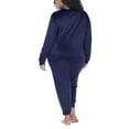 thumbnail image 6 of Honeydew Women's 2-Pc Super Soft Fleece Pajama Lounge Set (Navy, 3X), 6 of 7