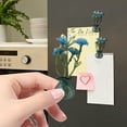 thumbnail image 5 of Mini Glass Wall Hanging Vase with Artificial Purple Flowers, Magnetic Fridge or Wall Decor for Bathroom, Kitchen, Bedroom and Small Spaces, 5 of 7