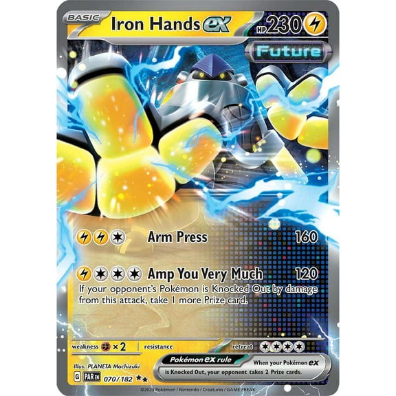 Pokemon Paradox Rift Double Rare Iron Hands ex #70