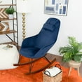 thumbnail image 6 of Padova Mid Century Modern Indoor Nursery Velvet Rocking Chairs in Blue, 6 of 6