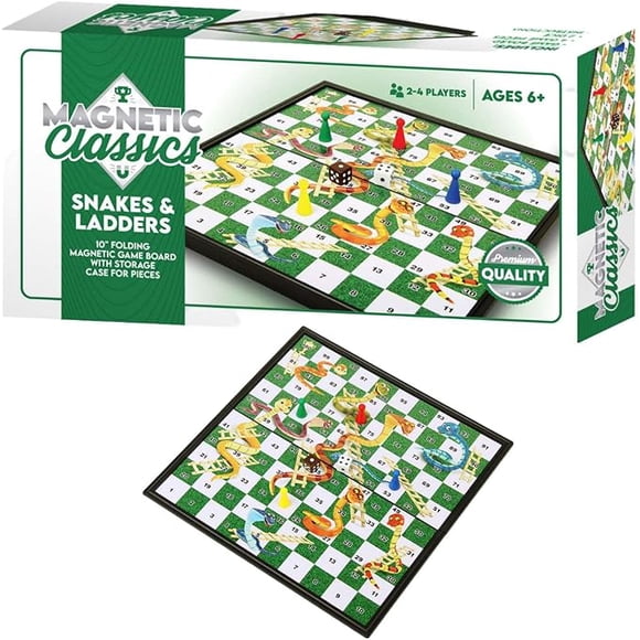 Mind Games Magnetic Classics – 10 Inch Magnetic Snakes & Ladders, Magnetic Classic Game