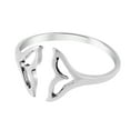 thumbnail image 5 of Ocean-Inspired Dolphin Tails Open-Ended Sterling Silver Band Ring-8, 5 of 5