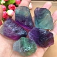 thumbnail image 2 of 6pcs Fluorite Crystal Striped Colored Natural Florite Treatment Stone, Healing Quartz Crystal Stone, 2 of 9