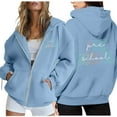 thumbnail image 2 of Hoodies for Women Quarter Zip Neck Minimalist Stylish Women's & Sweatshirts For Casual Wear Long Sleeve Pullover With Hood Every Season Comfortable Fit Daily Outings Easy To Care, 2 of 6