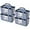 Orion Gray, variant on Small Stackable Plastic Caddy with Handle 6 Compartment | Desk, Makeup, Dorm Caddy, Classroom Art Organizers - 4 Pack, Made In USA (Orion Gray)