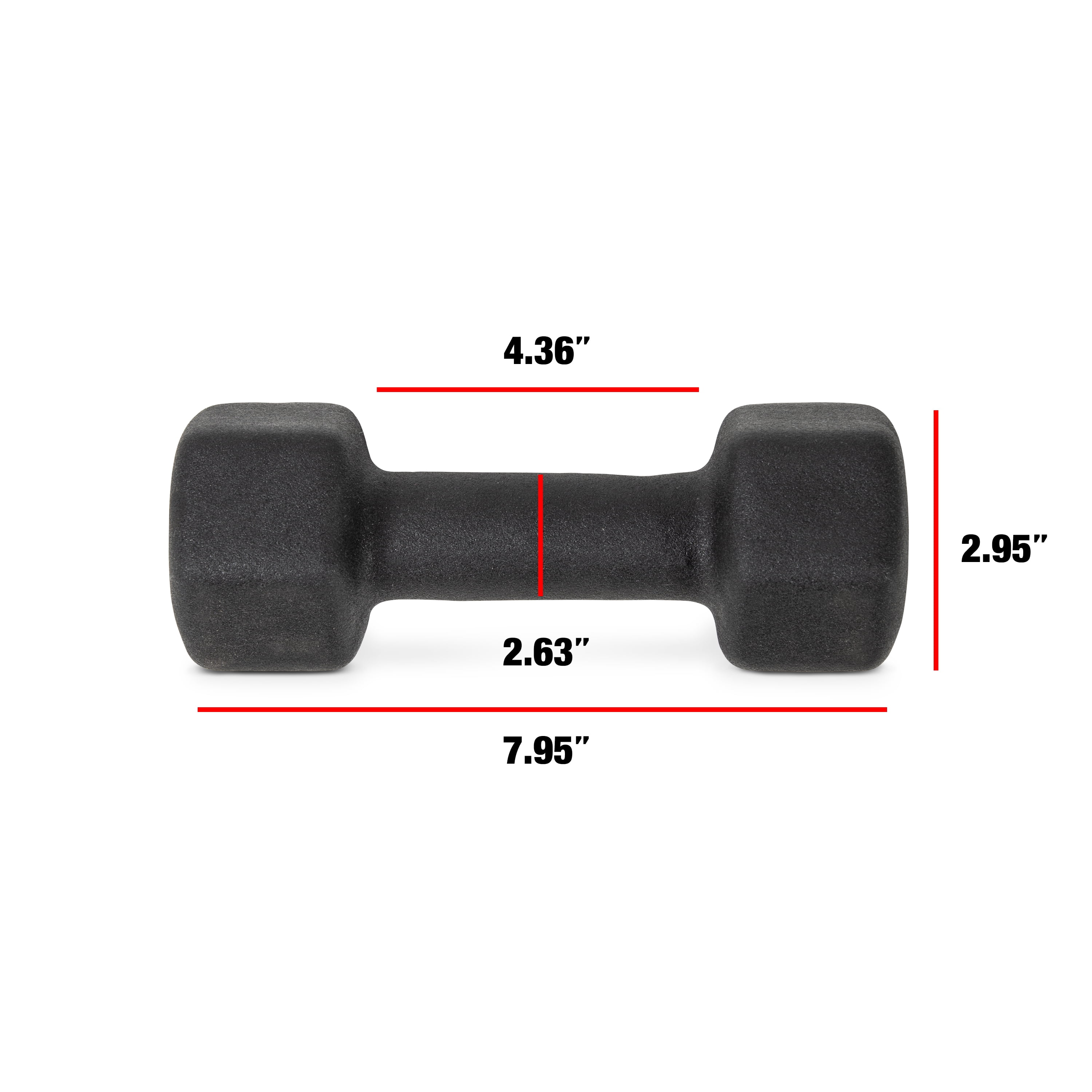 CAP Barbell, 6lb Black Neoprene Dumbbell, Single
