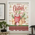thumbnail image 4 of Christmas Semi Sheer Curtains Drapes for Living Room,Bedroom,French Doors Window 72 Inches Long,Xmas Hot Cocoa Red Black Plaid Gingerbread Holiday Rod Pocket Chiffon Curtain Voile Drapery Panel, 4 of 6
