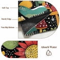 thumbnail image 6 of 6'x9' Area Rugs, Vintage Sunflower Indoor Outdoor Area Rug for Living Room Bedroom, Boho Retro Summer Botanical Black Washable Bathroom Rugs Kitchen Floor Carpet Mats Home Decor Aesthetic, 6 of 8