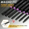 thumbnail image 4 of Uxcell 5pcs TT27 Torx Impact Screwdriver Bit 1/4" Hex Shank 2" Long Magnetic with Hole, 4 of 7