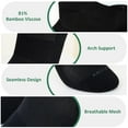 thumbnail image 3 of AMITOFO Women Low Cut Bamboo Viscose Ankle Socks, Thin Mesh Breathable Ultra - Soft & Moisture - Wicking Seamless Athletic Socks for Men and Women (Size 13 15, 6 Pair Black), 3 of 6
