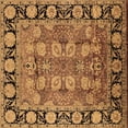thumbnail image 1 of Ahgly Company Indoor Square Oriental Brown Industrial Area Rugs, 4' Square, 1 of 4