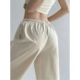 thumbnail image 2 of Womens Parachute Pants Wide Leg Baggy Pants Y2K Elastic Waist Jogger Sweatpants Track Pants Streetwear Milky XL, 2 of 8