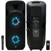 Mr. Dj LETSJUMP Dual 15" 5000W Max Power PA DJ Speaker Karaoke Bluetooth