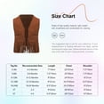 thumbnail image 7 of Zaldita Baby Unisex Cowboy Vest Sleeveless Fringed Open Front Cowgirl Waistcoat for Halloween Brown 18-24M, 7 of 7