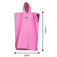 thumbnail image 4 of Ruiboury Surf Poncho Quick-Drying Changing Robe Surfer Cape Towel Pink Hooded, 4 of 6