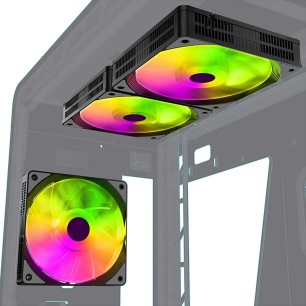 Ventilador de refrigeración Universal de 120mm perfecl 3 piezas 1200RPM RGB LED