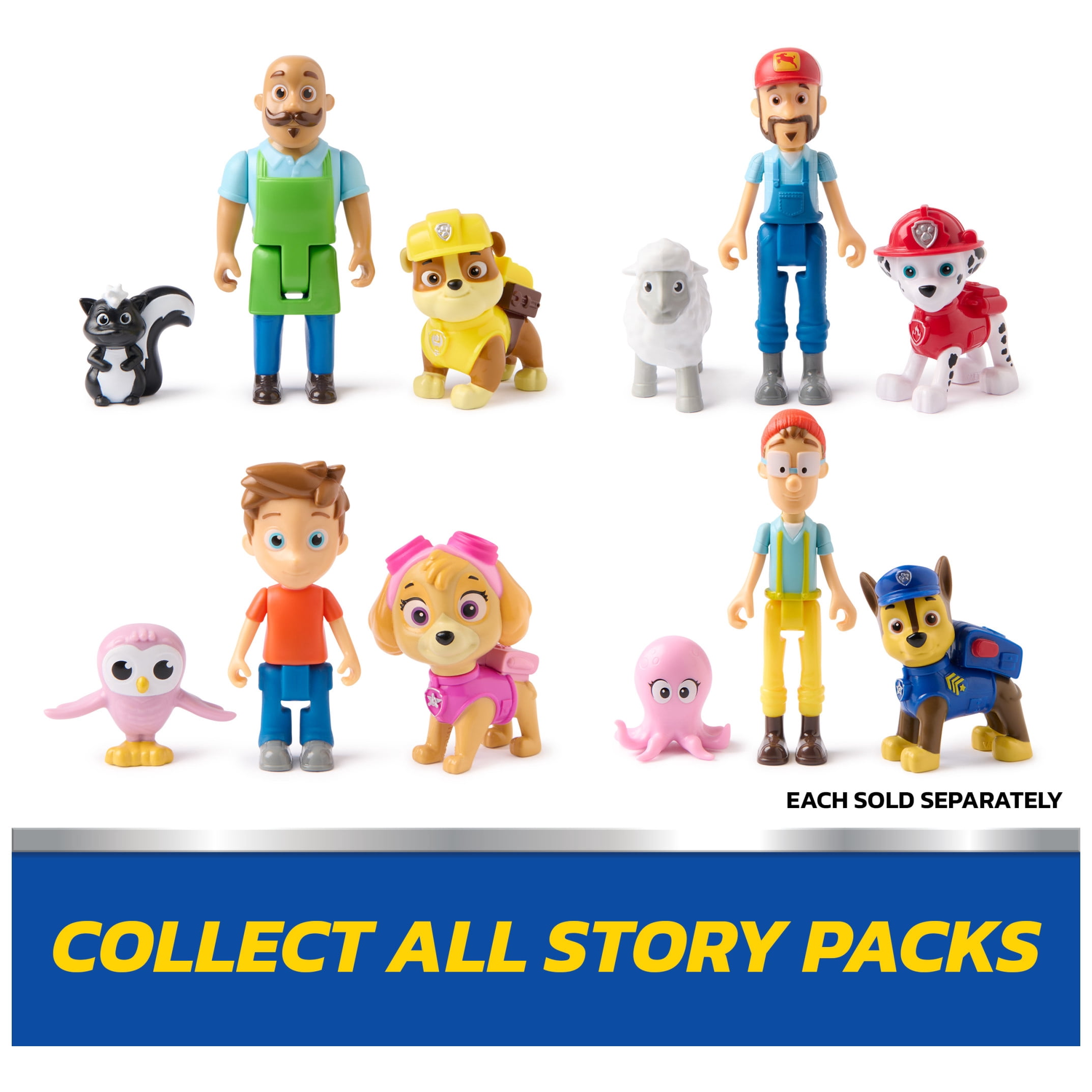 PAW Patrol Skye & Alex Porter Figure Pack with Lil Hootie Toy Figure, for Kids 3+