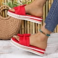 thumbnail image 4 of Busydd Womens Slides Comfortable Thick Sole Beach Sandals for Woman Casual Open Toe Decorative Bow Summer Slippers 38, 4 of 9