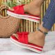 thumbnail image 4 of Sandalias de Cuña Negra para las Mujeres Pie Redondo Pescado Boca Bowknot Tejido Yute Espadrille Playa, Sandalias de Cuña Blanca para las Mujeres, 4 of 9