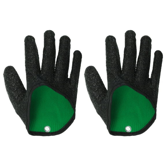 Uxcell Fishing Gloves for Man Fisherman Professional Non-Slip Puncture Resistant Gloves, Black(Right) 2 Pack
