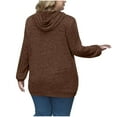 thumbnail image 5 of Wensltd Womens Plus Size Ribbed Hooded Pullover Long Sleeve Sweatshirt with Drawstring Cozy Casual Winter Top, 5 of 7