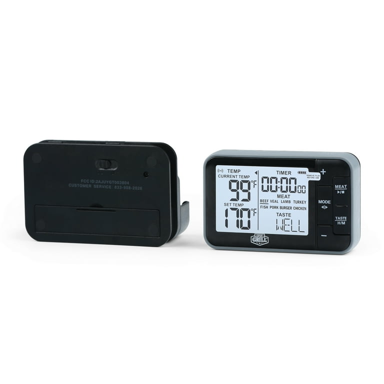 Expert Grill ABS Wireless Digital BBQ Grilling Thermometer Black and Gray Walmart