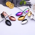 thumbnail image 4 of Stainless Steel Spoon Curved Handle Tableware Spoon for Hotel Buffet Kitchen (Rose Golden), 4 of 8