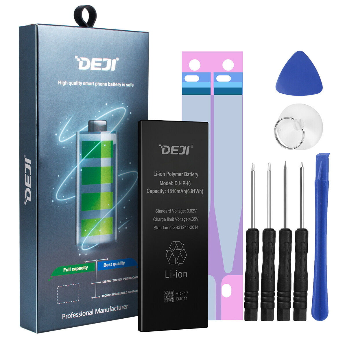 For iPhone 6/6S/7 Plus DEJI Li-ion Internal Replacement Battery High  Capacity - Walmart.com