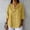 Yellow-b, variant on Tsesme 3/4 Sleeve Shirts for Women Button down V-Neck Summer Linen T-Shirt Casual Loose Basic Tops 2026
