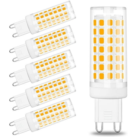 axGear Ampoule LED G9, 6W (remplacement de l'ampoule halogène 60W), ampoules  de lustre Hansang, 88 LED, blanc chaud 3000K, non dimmable