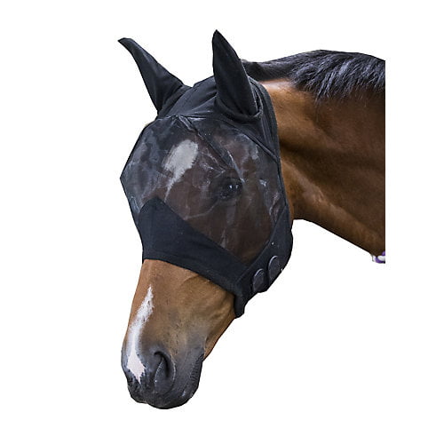 USG Fly Mask with Ears Protection-Black Fly Fly Protection Mask 