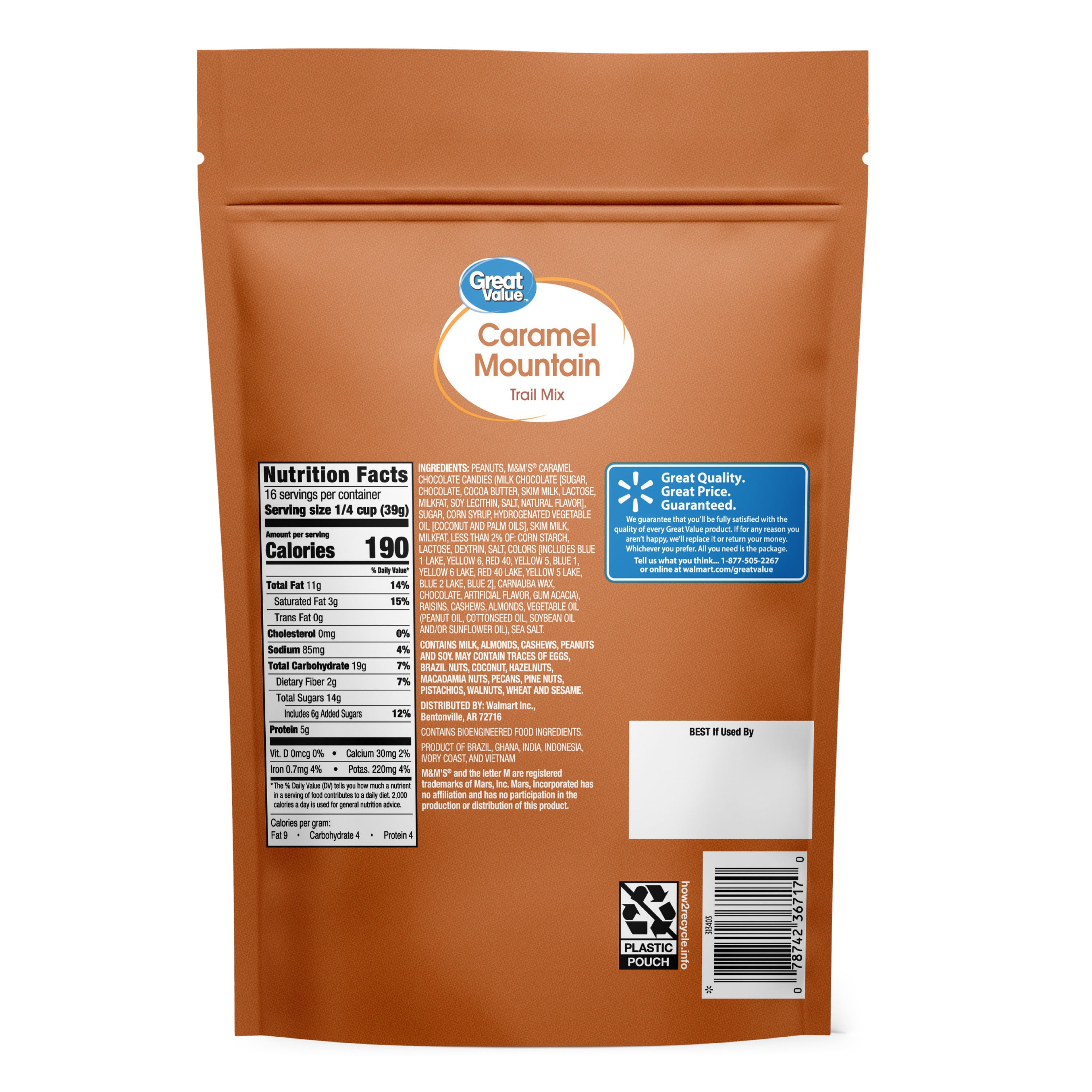 Great Value Caramel Mountain Trail Mix, 22 oz