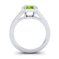 thumbnail image 4 of 2.95 Carat (F-G/VS1) Natural Diamond Peridot Gemstone Stylish Proposal Ring for Women Solid 14K White Gold Size 9 by Diamond-Capitals, 4 of 8
