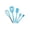 Blue, variant on Honmine 5-Piece Silicone Baking Utensil Set, Heat Resistant Non-Stick Kitchen Tools with Spatula, Whisk, and Brush for Baking, Cooking, Pastry