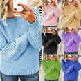 thumbnail image 3 of Womens Sweaters Casual Long Sleeve Pullover Sweaters Crewneck Soft Knit Jumper Top, 3 of 5