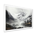 thumbnail image 2 of Designart "Swiss Mountains Landscape Veiled in Fog I" Landscapes Framed Wall Art Decor - Country White Mountains Hallway Framed Wall Art Decor, 2 of 6