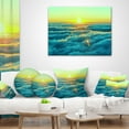 thumbnail image 3 of Designart Beautiful Sunset over Blue Clouds - Landscape Printed Throw Pillow - 16x16, 3 of 4