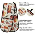 thumbnail image 2 of Yayeee Double Oven Mitt Kitchen Heat Resistant Baking 35" x7" Quilted Glove, Christmas Gift Train, 2 of 6