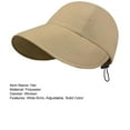 thumbnail image 7 of Women Summer Hat Wide Brim Solid Color Drawstring Face Protection Breathable Sunshade Block Sunlight Outdoor Travel Summer Sun Hat Headwear, 7 of 7
