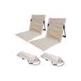 thumbnail image 1 of 2Pcs Folding Beach Lounge Chair Portable Beach Mat with Backrest Beige, 1 of 5