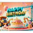 thumbnail image 3 of Construction Theme Happy Birthday Banner Kids Party Decoration Cake Design for Birthday Celebration Indoor Decoration Kids Party, 3 of 7