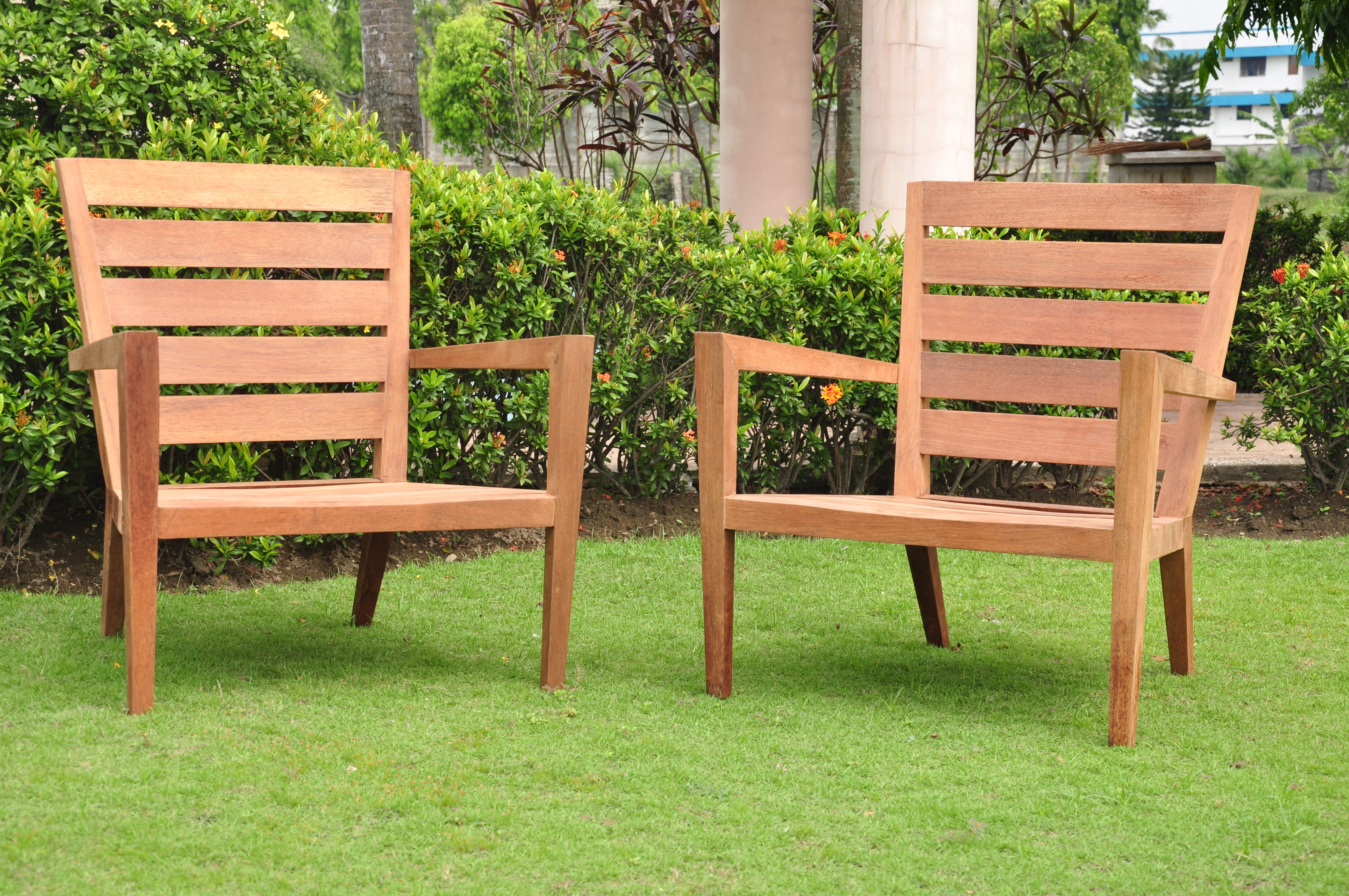Kwila Termite Resistant Wood Piece Lounge Chair Set -Furniture