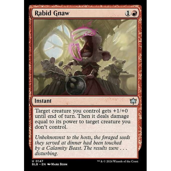 MtG Bloomburrow Uncommon Rabid Gnaw #147