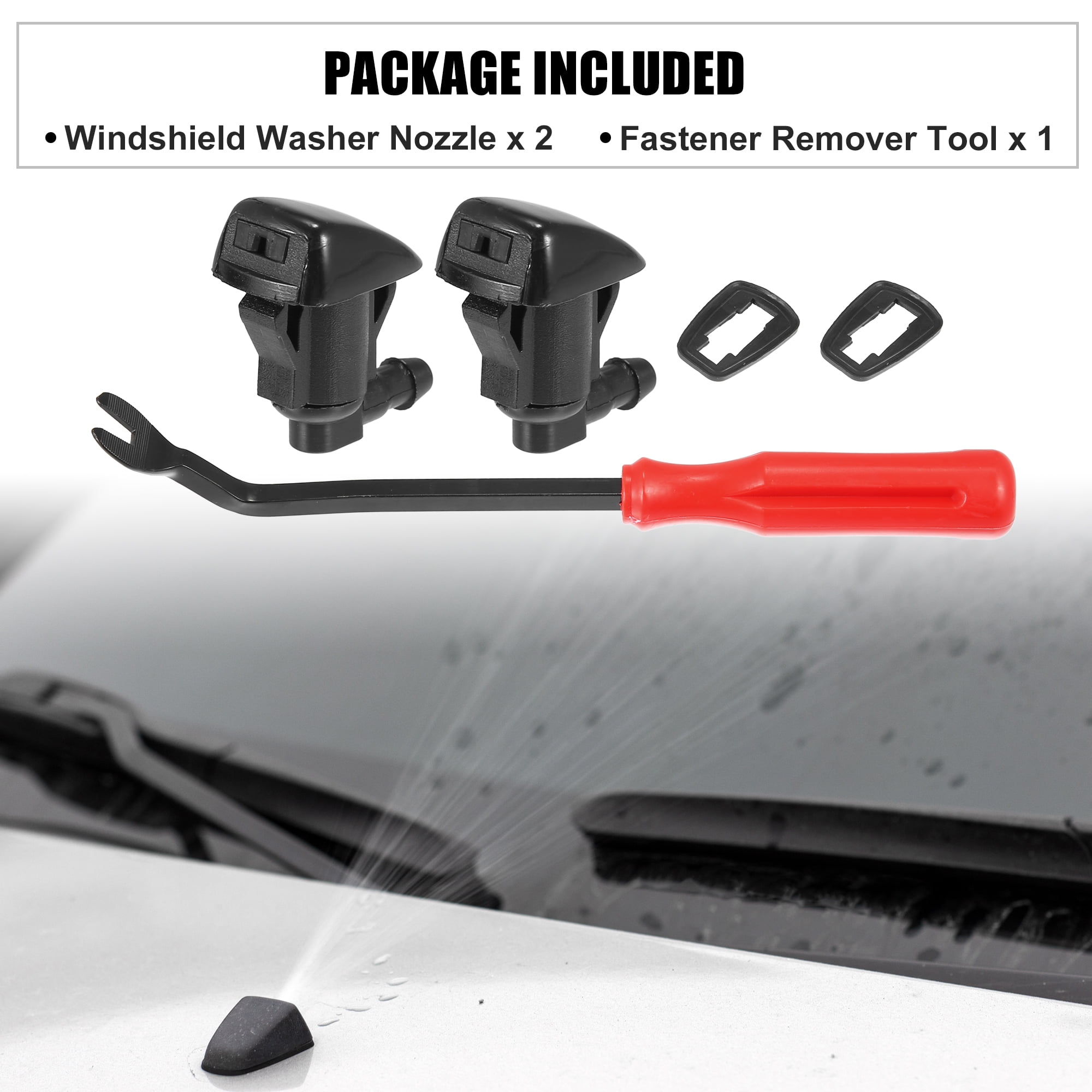 Unique Bargains Windshield Washer Nozzles Kit 15247800 for GMC Acadia 2011-2012 1 Set