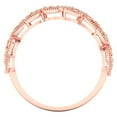thumbnail image 5 of 0.17 ctw Wedding Band for Women - 18K Rose Gold Simulated Yellow Diamond Stackable Eternity Ring, 5 of 6