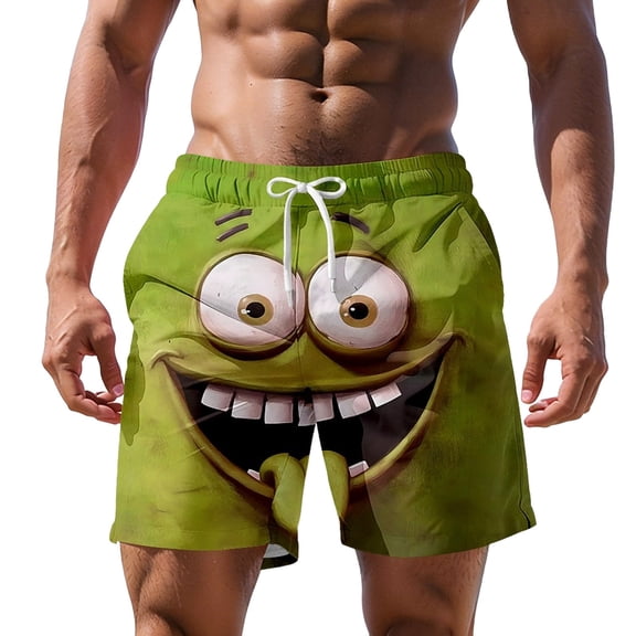 Men Shorts Casual Men's Casual Beach Shorts for Everyday Wear Without Resort Boundaries for Summer Comfort and Relaxation Army Green L