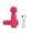 Red, variant on XBONP Mini Massage Wand Vibrator Wand for Women Personal Vibrator for Tension Relief, Muscle, Back, Soreness Black